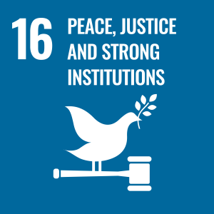 Sustainability Efforts Goal 16, conceptual illustration for global world issues, Peace, Justice and Strong Institutions