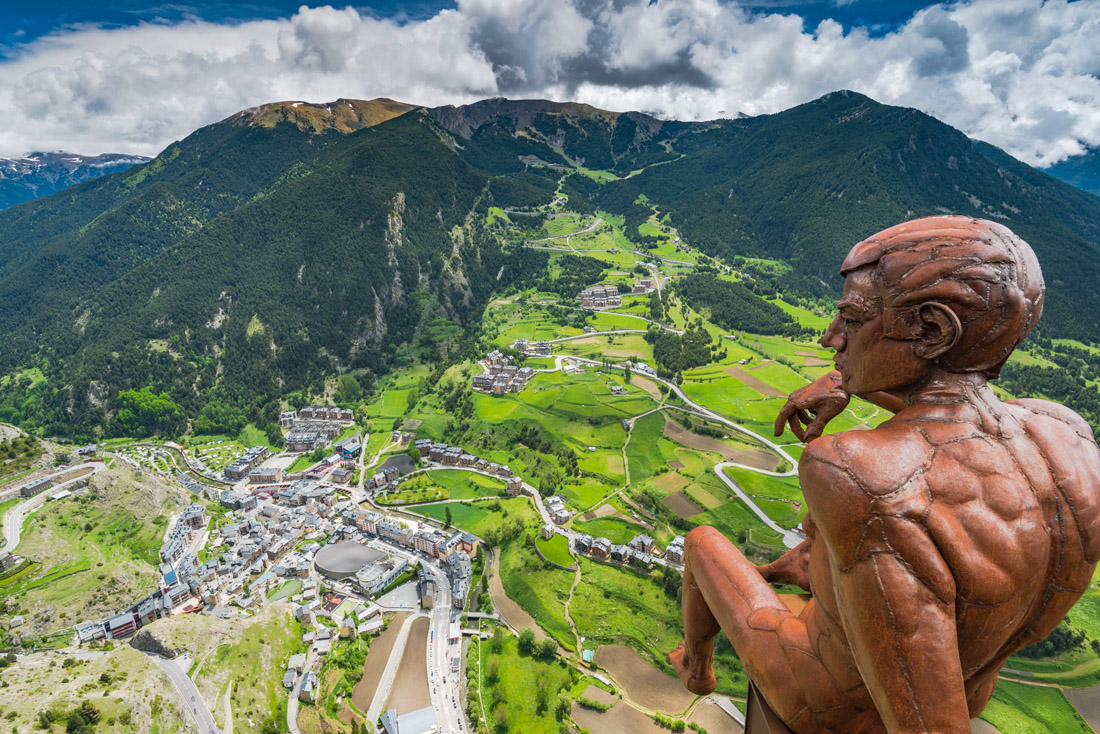 Roc Del Quer observation deck, offering stunning panoramic views of Andorra.