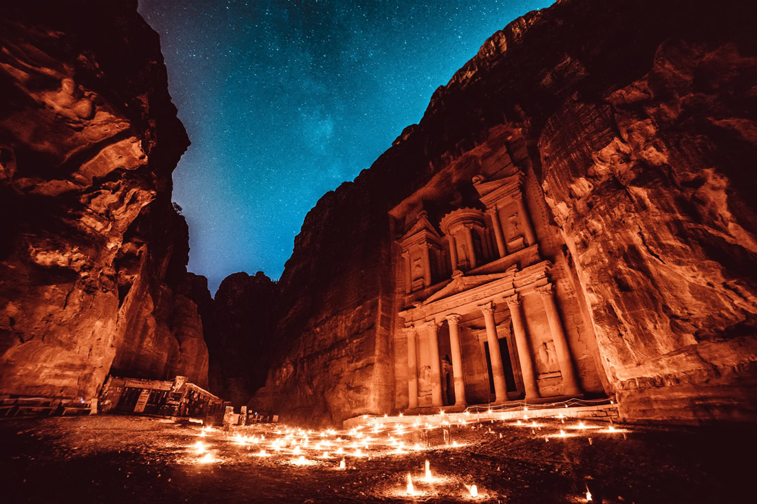 Petra: an ancient city chiseled from rose-tinted sandstone in Jordan's southwestern desert.
