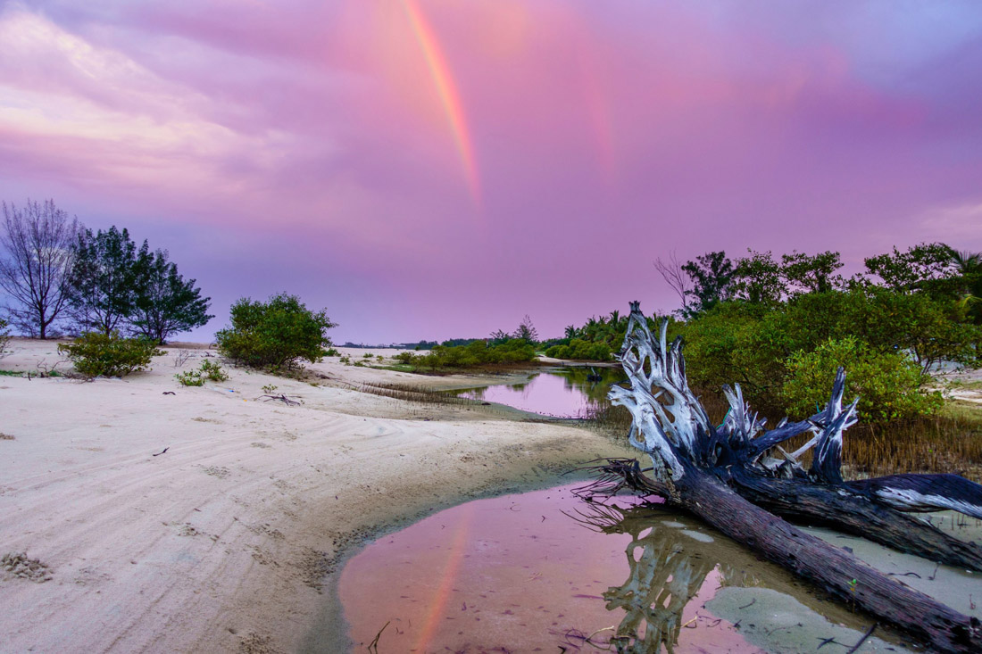 Captivating stormy sky over Indian Ocean, Mozambique's Pomene National Reserve