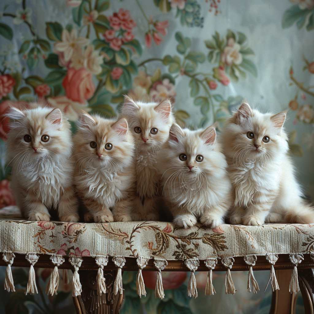 Gorgeous Ragdoll Kittens on Top of a Table